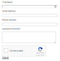 Fully-functional web form with ReCAPTCHA